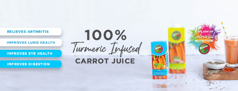 100% Turmeric Infused Carrot juice